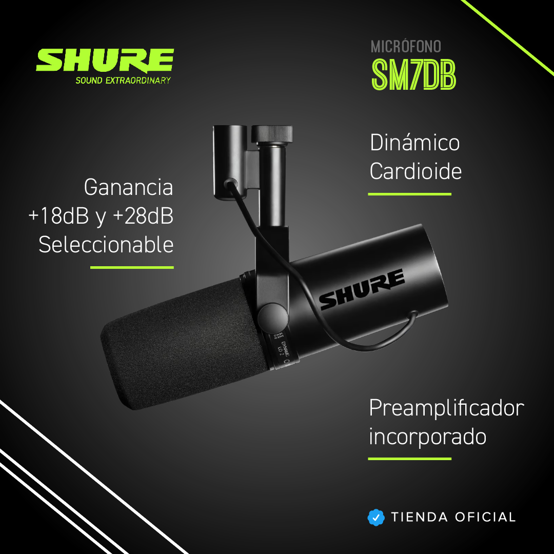 Micr Fono Shure Sm Db Din Mico Preamplificador Incorporado Shure