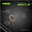 Micrófono De Diadema Shure Mx153c/o-tqg Omni Color Cacao