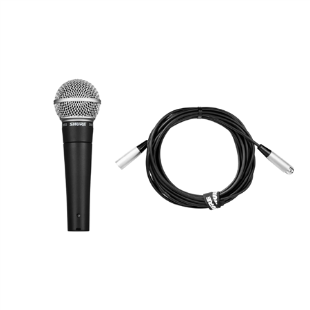 Micrófono Shure SM58-CN Con Cable Xlr 7.5 Metros Vocal De Mano