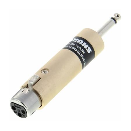 Adaptador De Linea Shure A85f Transformador Xlr A Plug