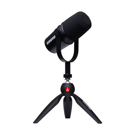 Micrófono para Podcast Shure MV7-K-BNDL + Trípode