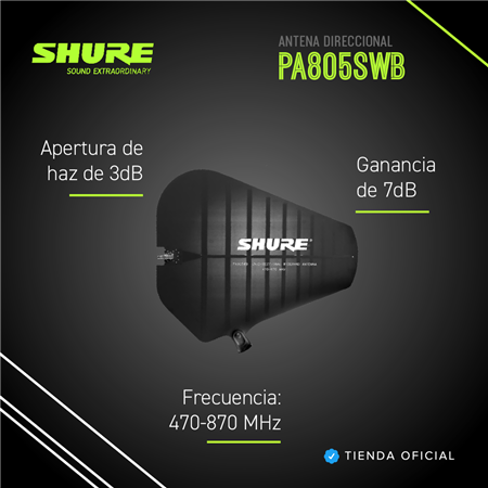 Antena Direccional Shure PA805 de Alto Rango